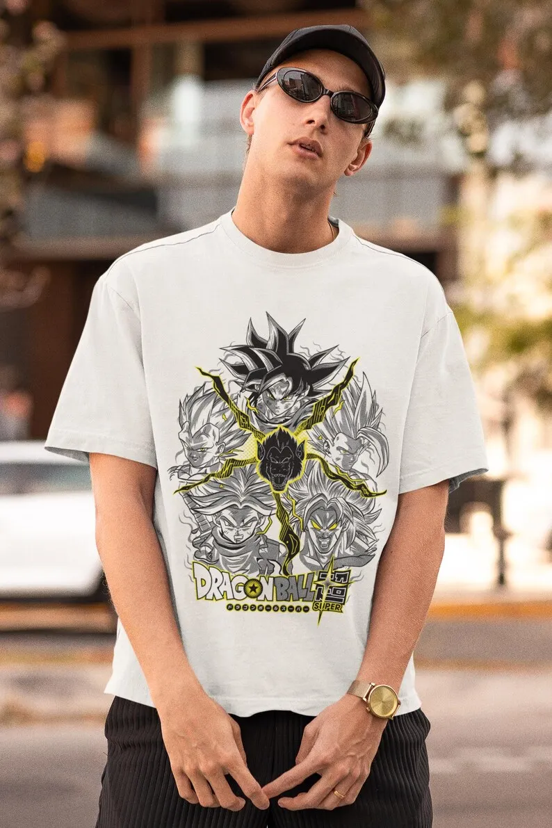 Legendary Fighter Anime Unisex T-shirt - Japanese Manga Style, 1990s Era Clothing, Otaku Gift, Japan-Inspired, Battle Warrior, C