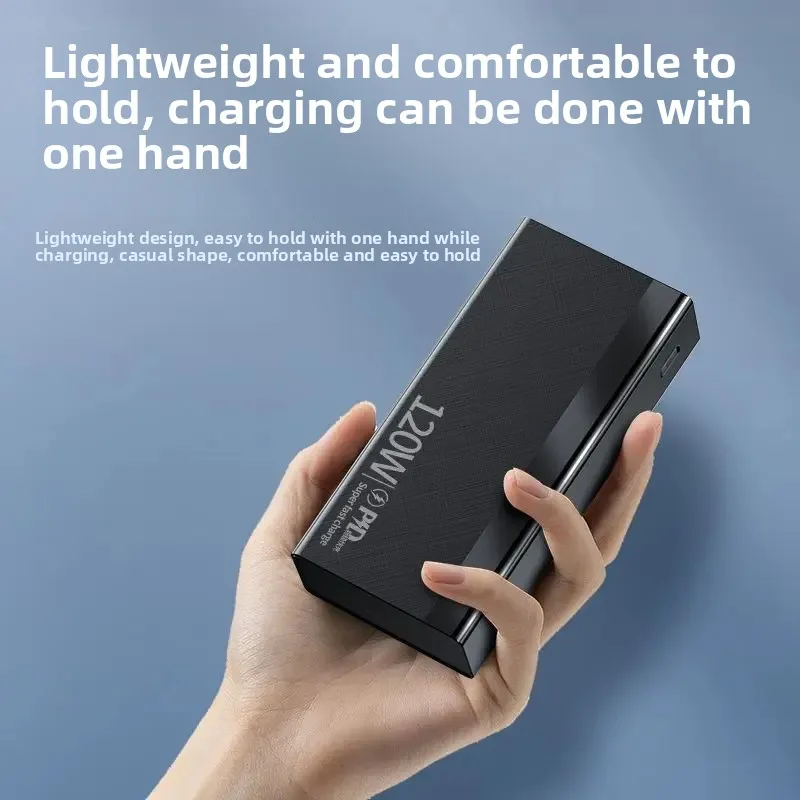 30000 MAh Large Capacity 120W Super Fast Charging Power Bank Outdoor Portable Power Bank ，Suitable For Most Electronic