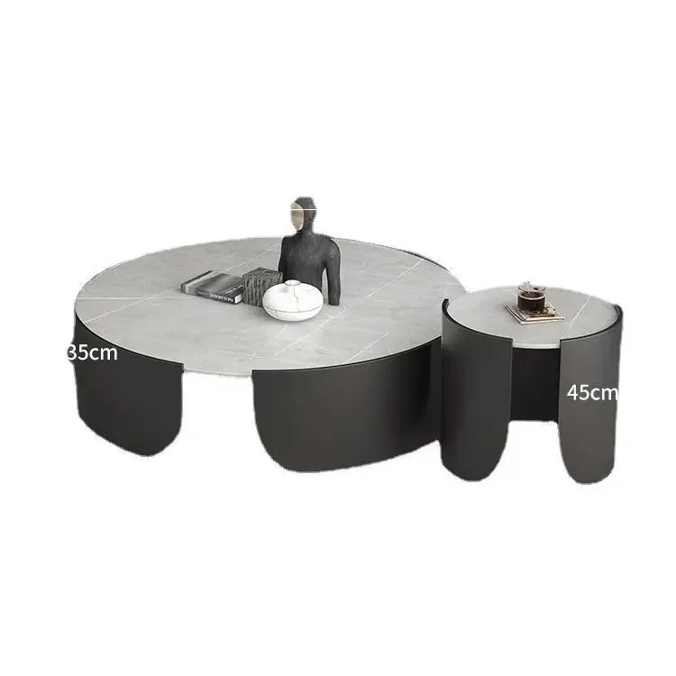 

Internet celebrity Nordic minimalist, living room slate gold tea table coffee table, light luxury modern, petal design small