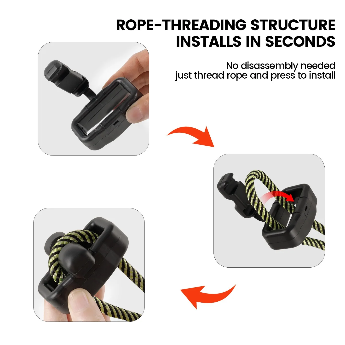 Snap-On Mooring Shock Absorber, Marine Rope Snubber Buffer, Boat Dock Line Protector for Yacht Berthing Accessories