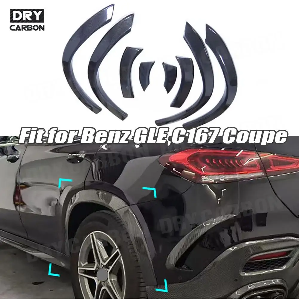 

Car Accessories for Benz GLE Class C167 GLE Coupe 2020+ Carbon Fiber Wheel Arch Side Fender Flares Mudguards Covers Body Kits