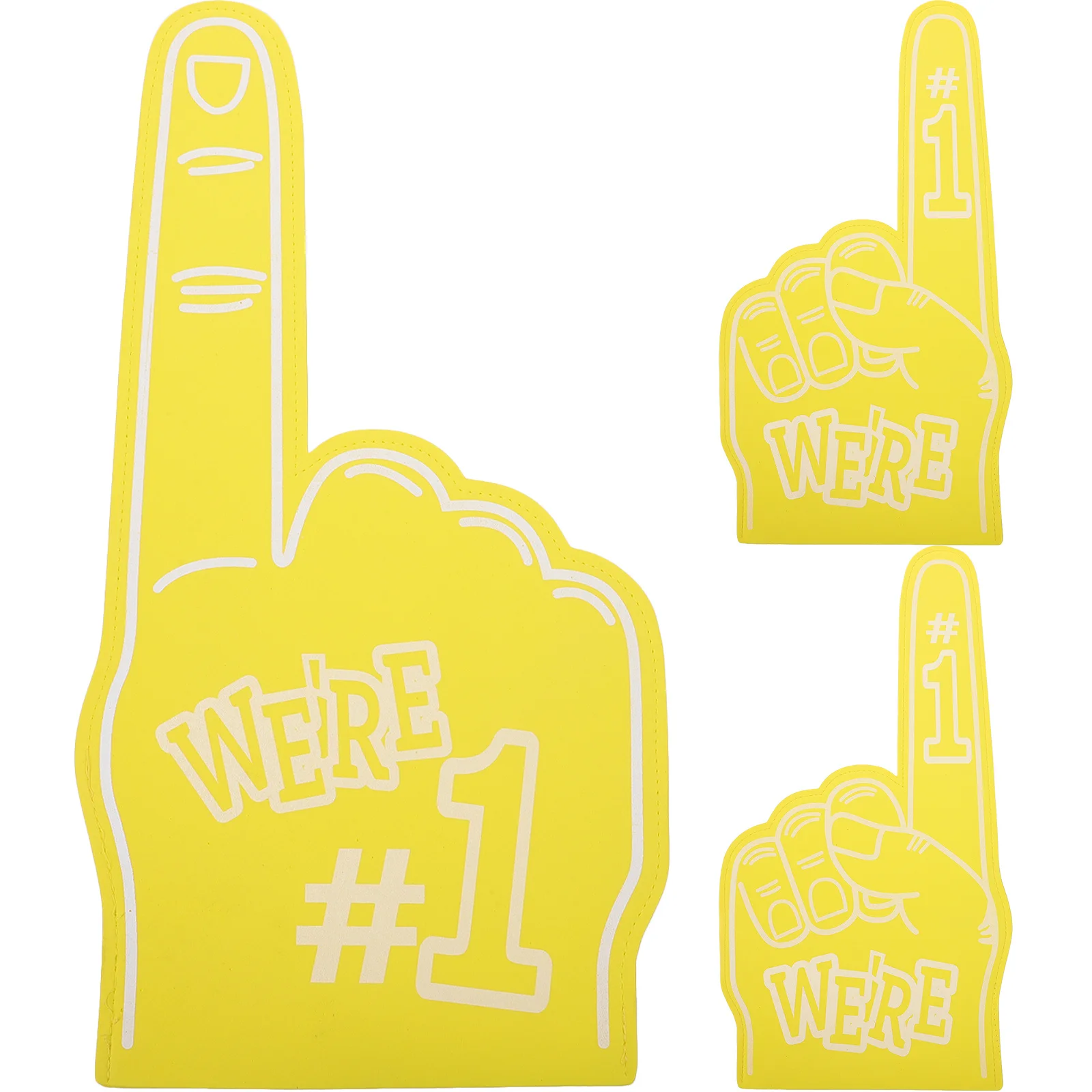 

3pcs Giant Foam Finger Cheerleading Hand Party Prop For Sports Fan Events Eva Lightweight Noise Makers Bulk Favours