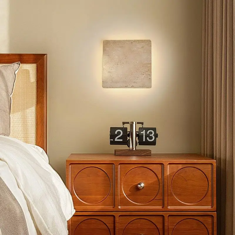 جديد الحليب النفط الرياح الطبيعية الأصفر الكهف حجر الجدار مصباح تستخدم الإقامة المنزلية رأس السرير حائط الخلفية الدرج الممر مربع #3