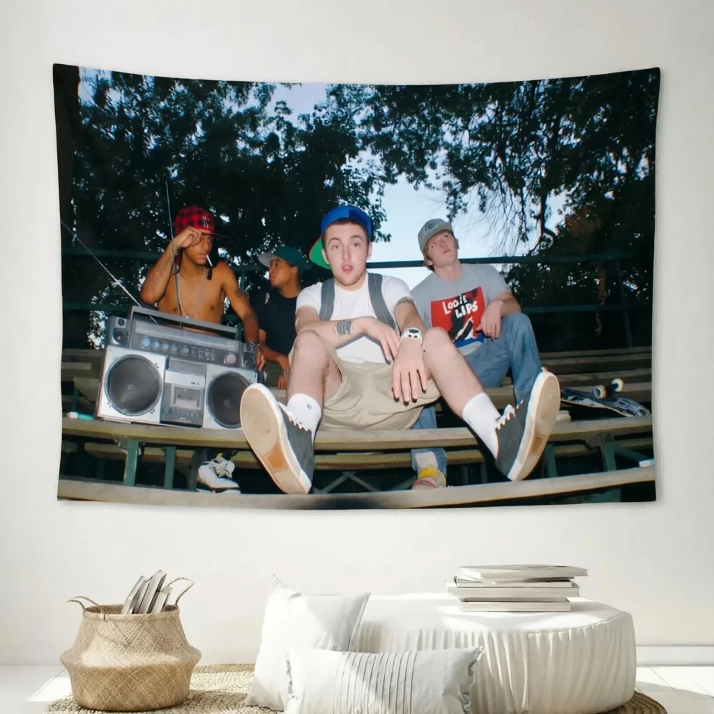 1 Stück Rapper-Flaggen-Wandteppich, einseitig bedruckt, Hip-Hop-Stil, Wandbehang, Kunstdekoration für den Innen- und Außenbereich, Heim- und Raumdekoration