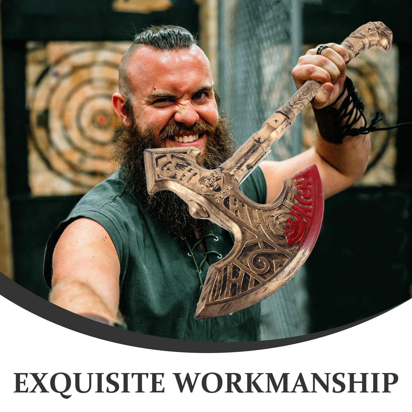 هالوين المزحة الدعامة المرحلة الدعائم فيلم فايكنغ اكسسوارات الرجال تأثيري فستان القرون الوسطى #1