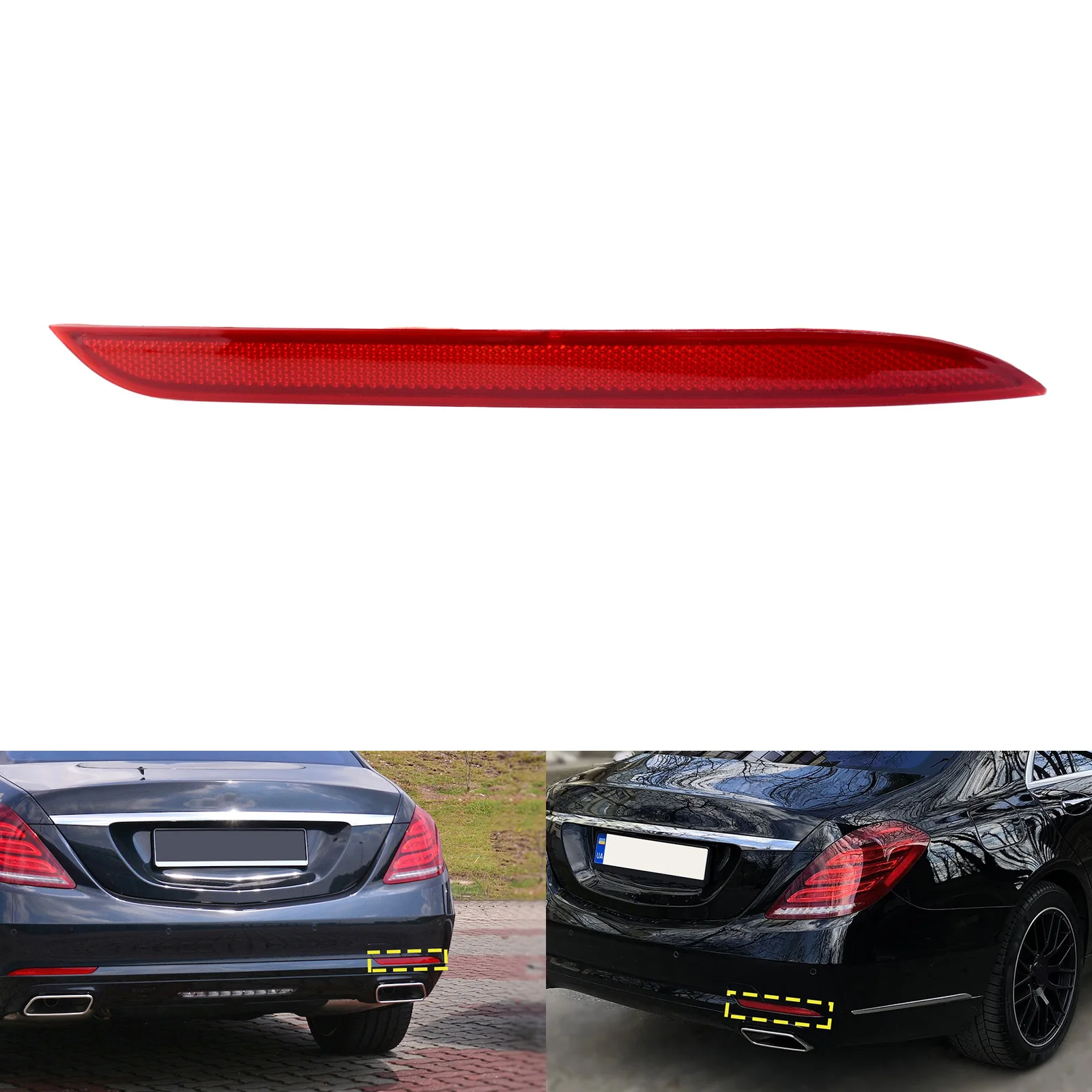 

Right O/S Rear Bumper Reflector Lens A2228200474 For Mercedes S-Class W222 14-20