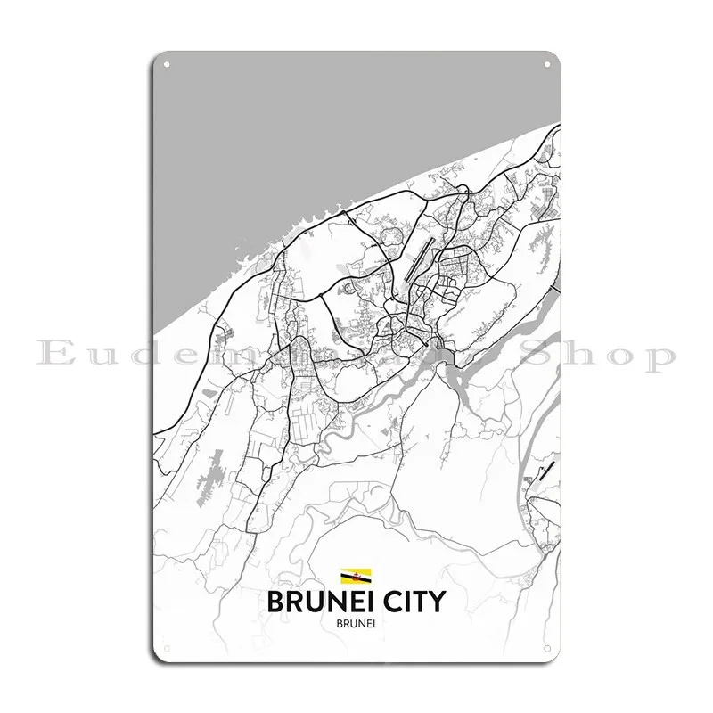 Brunei City BN Metal Plaque Poster Printing Club Garage Wall Cave Tin Sign Poster