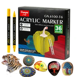 84/36 Colors Acrylic Paint Marker Pens Extra Fine and Dots Tip, for Rock Painting, Mug, Ceramic, Glass Wood, Fabric,Canvas,Metal