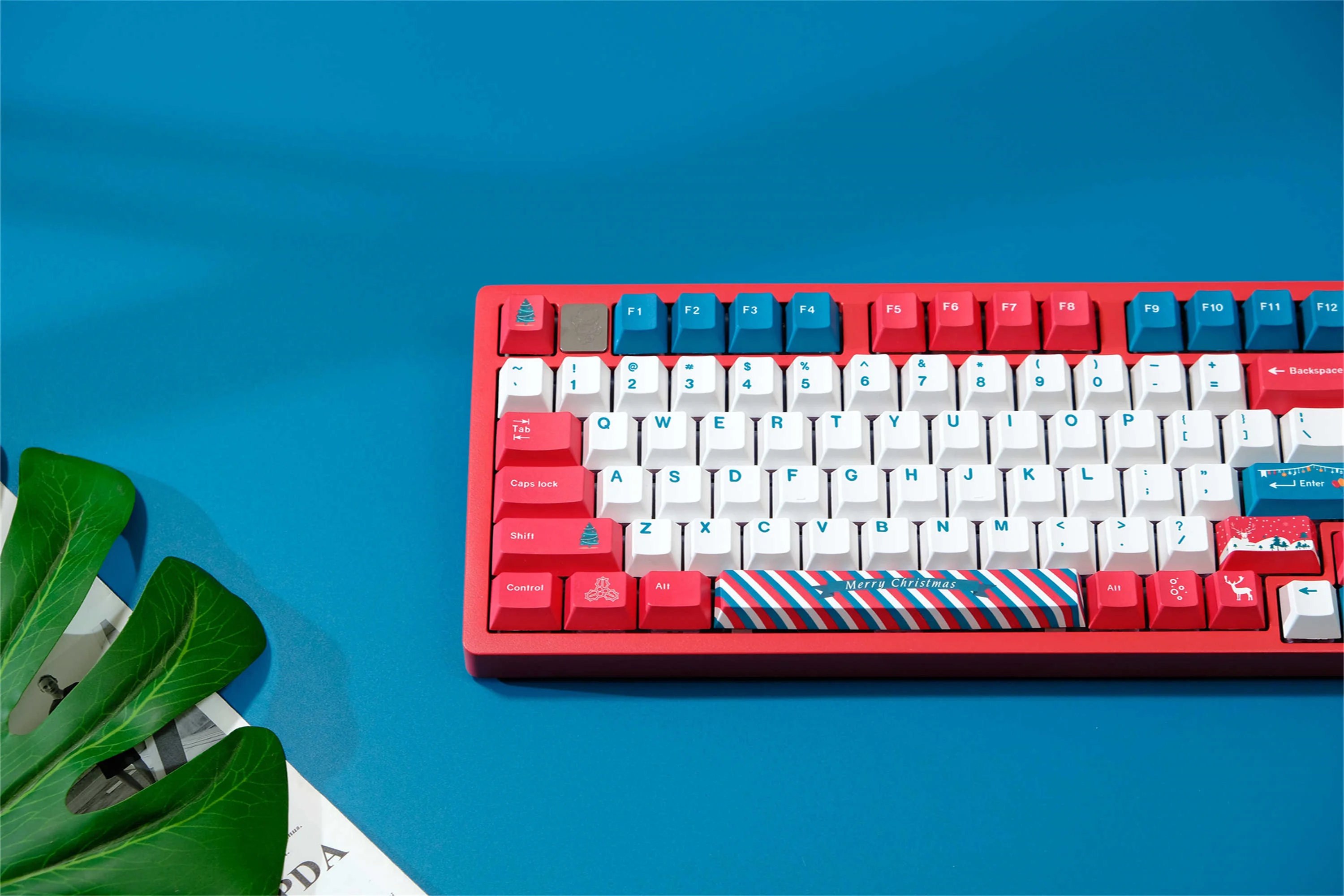 Christmas Keycaps 129 Keys PBT Material CHERRY Profile DYE-SUB Personalized For CHERRY MX Switch Wooting Mechanical Keyboard