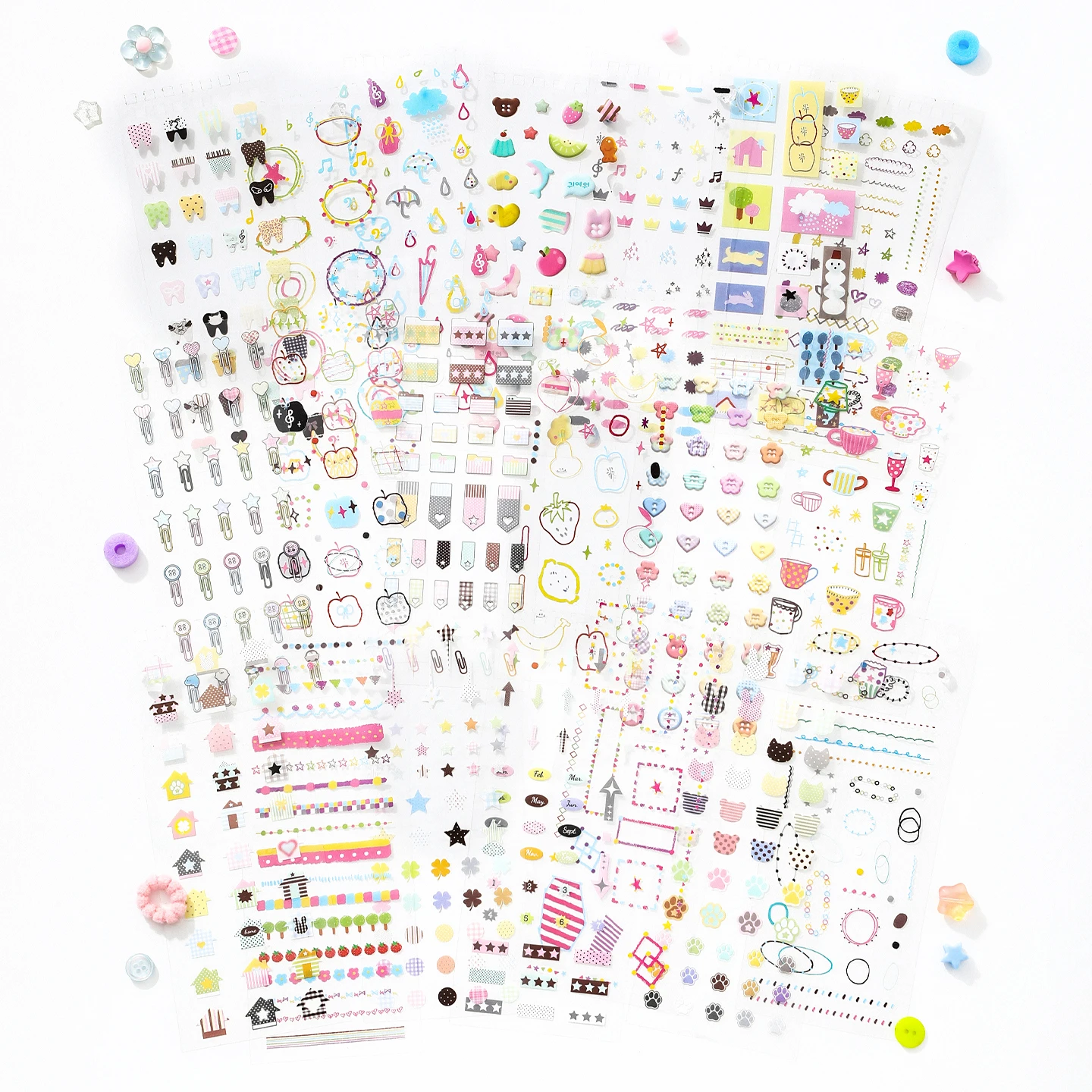

20sheets Moment Collection Kawaii Ins Small Element Label PET Die Cut Sticker Book DIY Scrapbook Creative Aesthetics Stationery