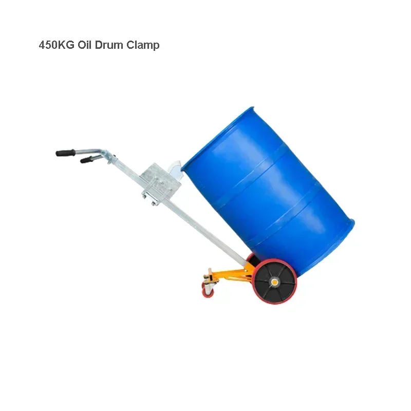 

450KG Oil Drum Clamp Truck Forklift Olecranon Style Hydraulic Oil Barrel Cart Simple Trolley Material Handling Tool