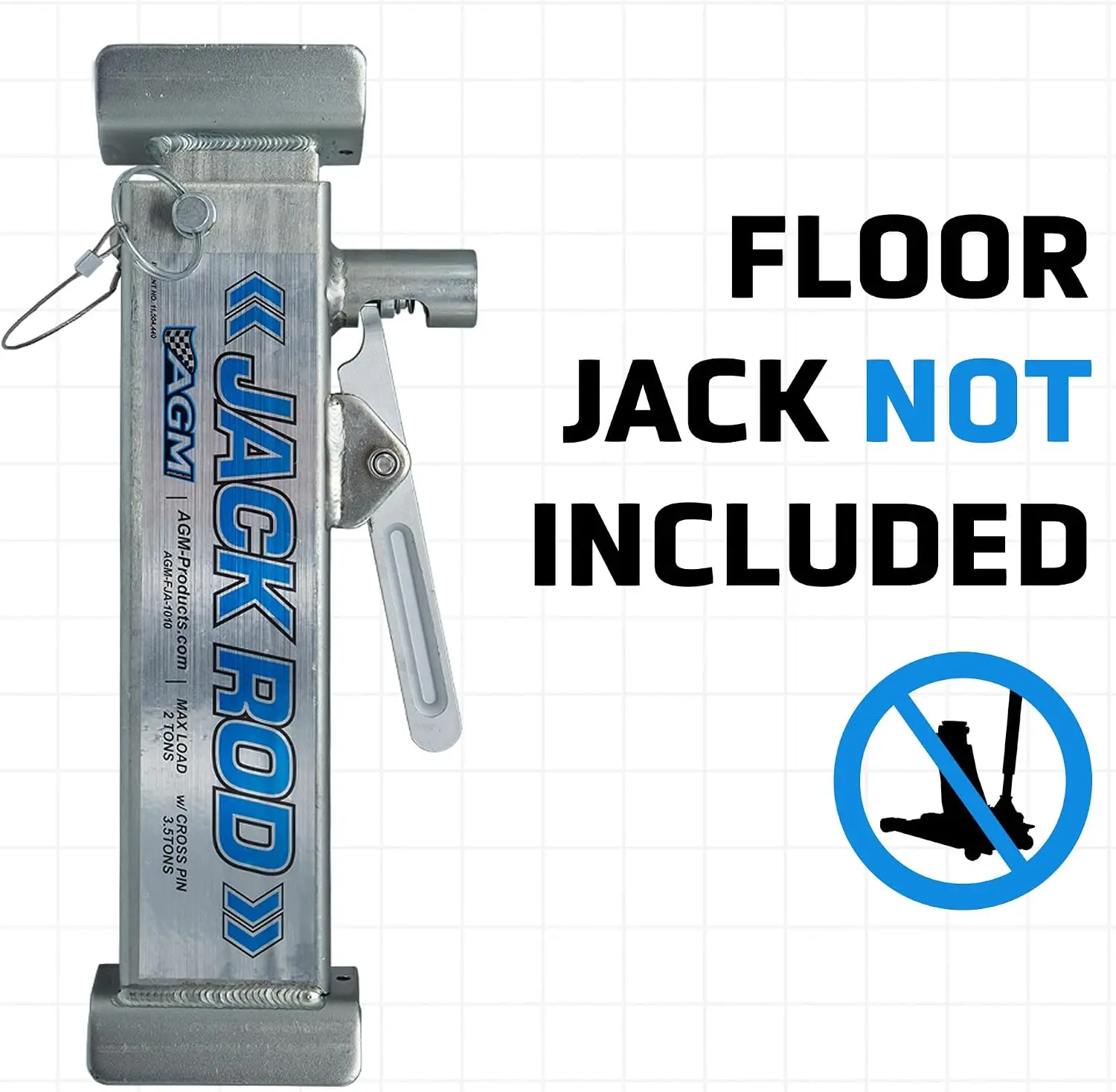 AGM Jack Rod Support Bar – 2 Ton Locking Bar | Jack support bar, 2-ton capacity, 4-inch travel, compact locking design