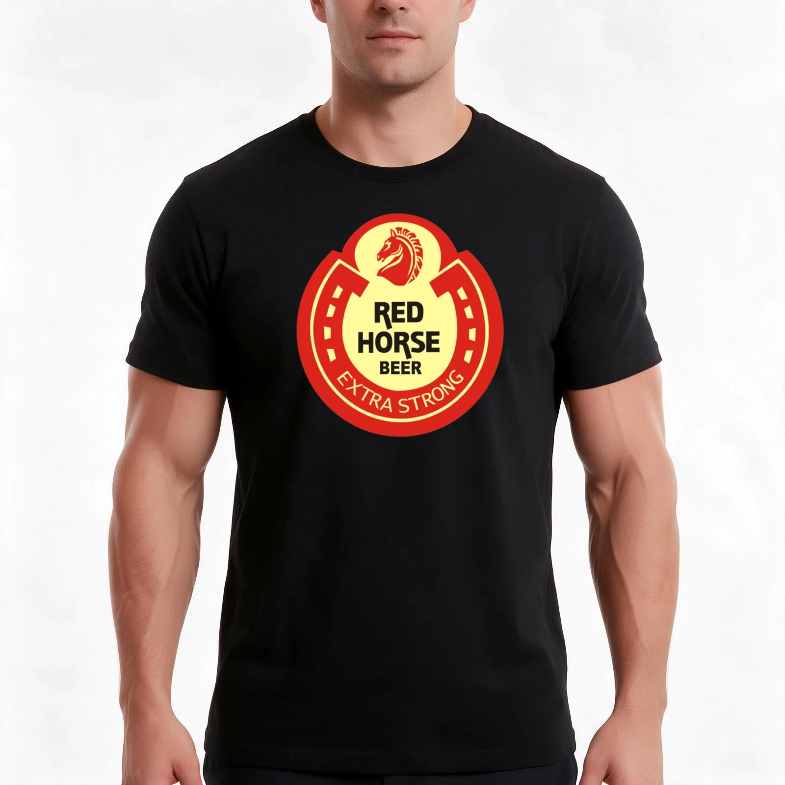 extra strong T-Shirt, Summer Casual Cotton Tee, Oversized Streetwear Tops, Vintage Graphic Print, Loose Fit Short Sleeve