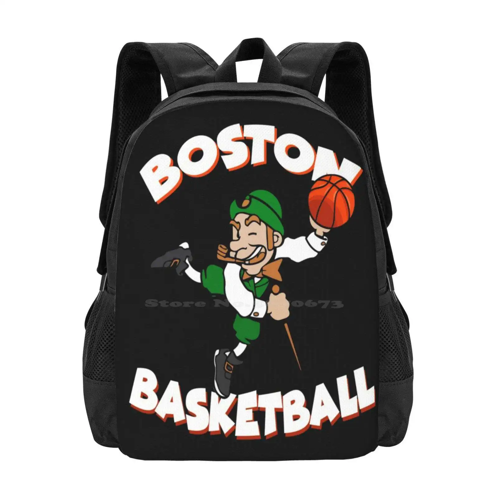 Boston Basketball School Bags Travel Laptop Backpack Boston Basketball