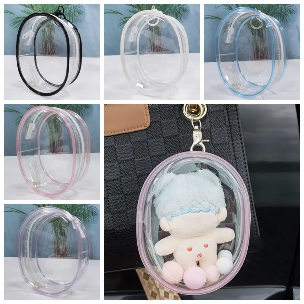 Transparente, durchsichtige Outdoor-Tasche, Geschenk, 10 cm, Puppenzubehör, Aufbewahrungstasche, Tasche, Dekoration, Mini-Puppen-Display-Box
