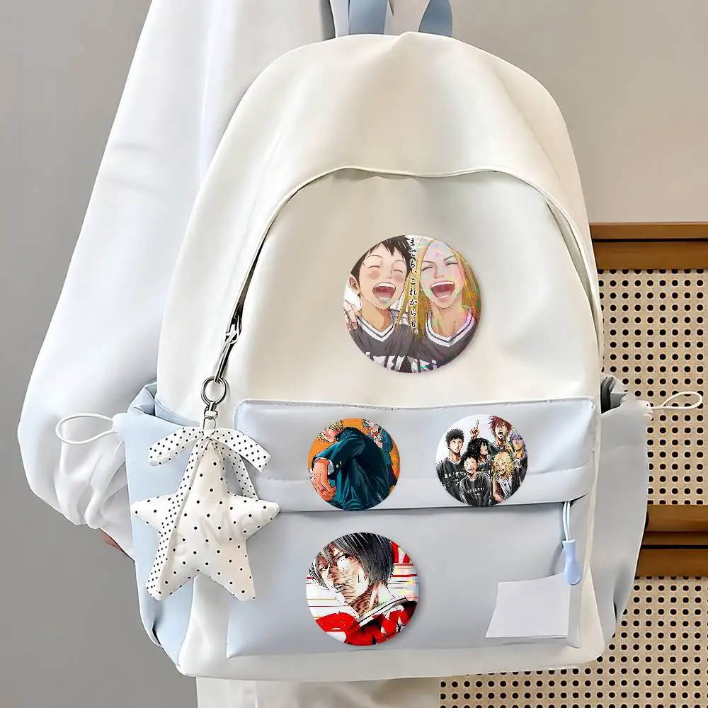 DAYS Creative Round Button Pins Badge Set Cartoon Anime Movie Music Pattern Brooches For Bags Jackets