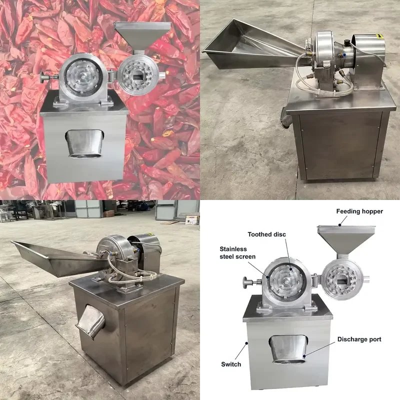 2026 High Quality Rice Millet Wheat Soybeans Dried Chilies Herb Crusher Machine Commercial Spice Grinder Pulverizer Machine