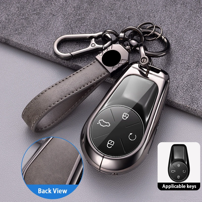 Zinc Alloy for Chery Exeed VX RX CDM\LX TXL PHEV Smart Remote Car Key Case Cover Protector Fob Bag Keychain Keyring Accessories