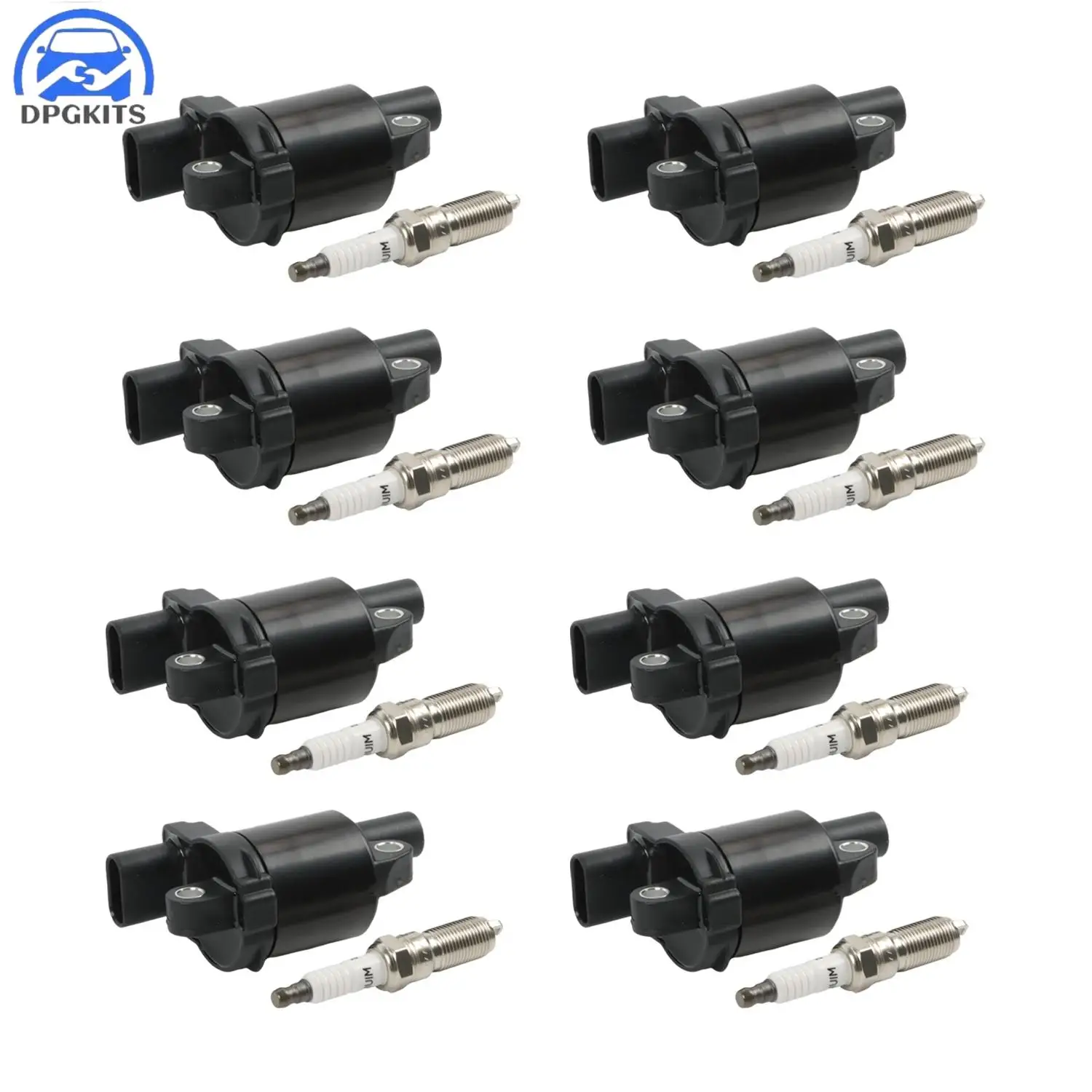 

DPGKITS 8PCS Ignition Coils+ 8PCS Iridium Spark Plugs For 2018-2014 Chevrolet Silverado 1500 UF742 91418 C866 5C1876 12621750