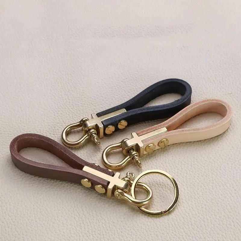 Brass Motorcycle Key Organizer Clasp Secure Screw Lock Buckle Sturdy Key Holder for Motorbike Riders Outdoor Use Gifts