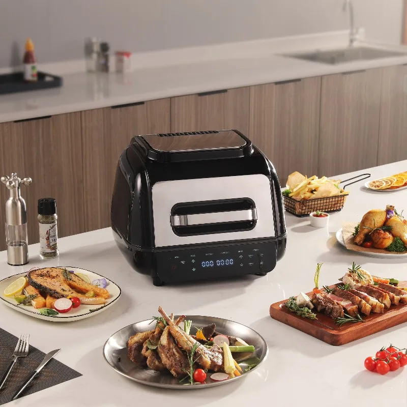 Multifuncion Countertop Home Appliance Bake Steam 12 in 1 Air Fryer Smokeless Indoor Electric BBQ Grills
