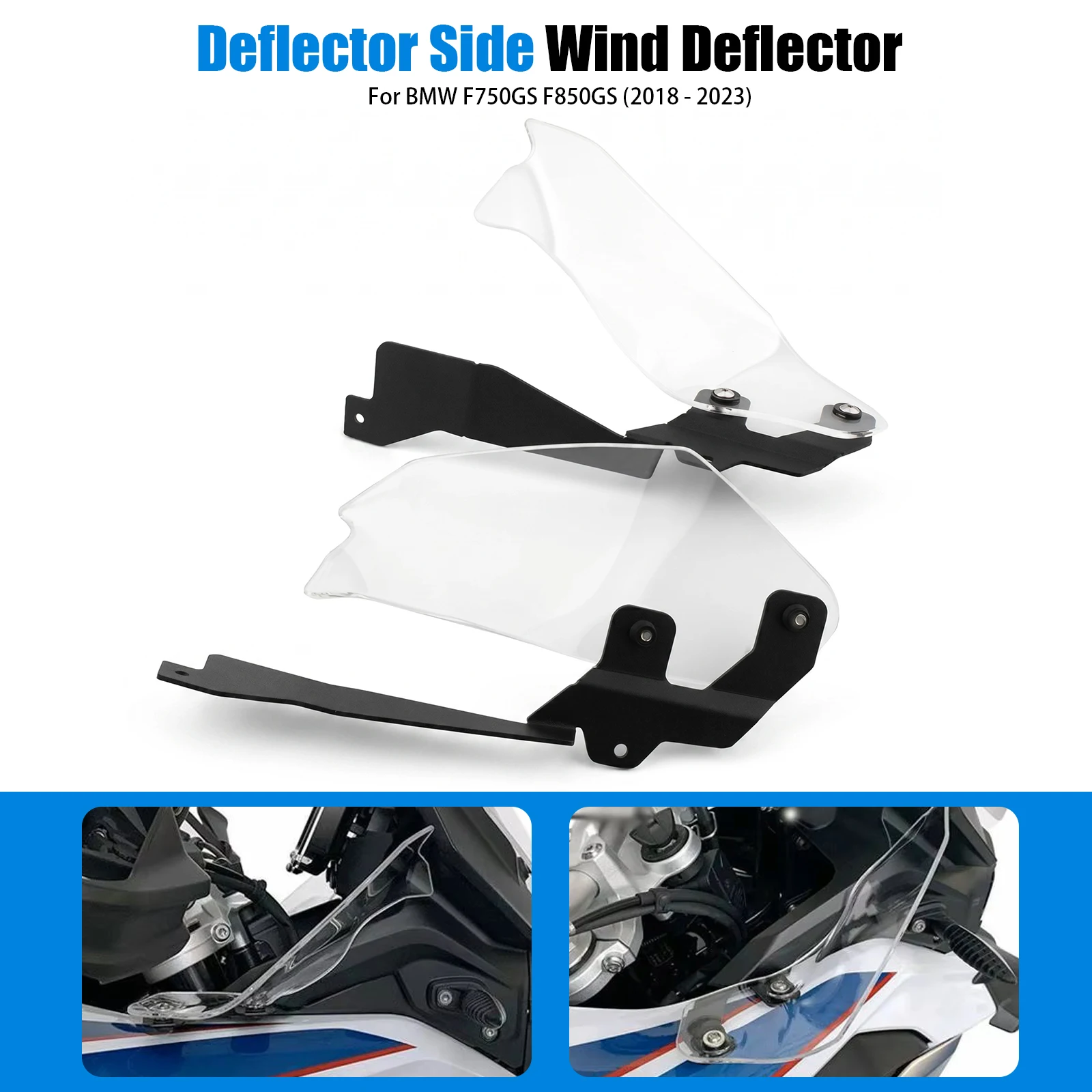 

Motorcycle Wind Deflector Pair For BMW F750GS F850GS 2018-2023 Windshield Handguard Cover Side Panels Acrylic Moto