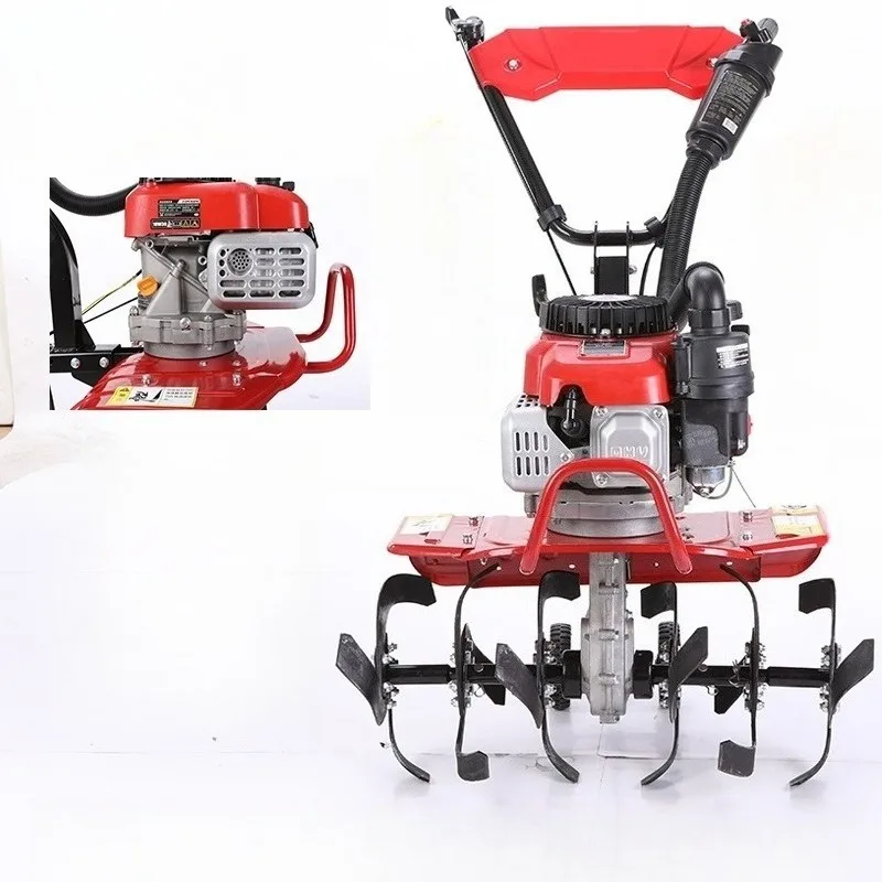 Micro-tillage machine agricultural small multi-function diesel rotary tiller ditching and ridging paddy field plow rake tiller