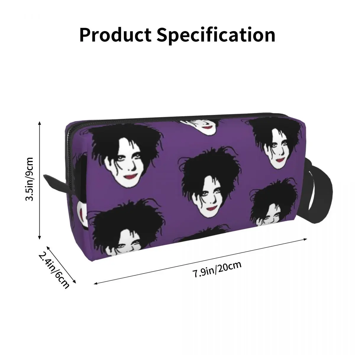 Bolsas de maquillaje con banda de la cura de Robert Smith para mujer, bolsa de cosméticos, bolsa de viaje elegante para almacenamiento de monedero