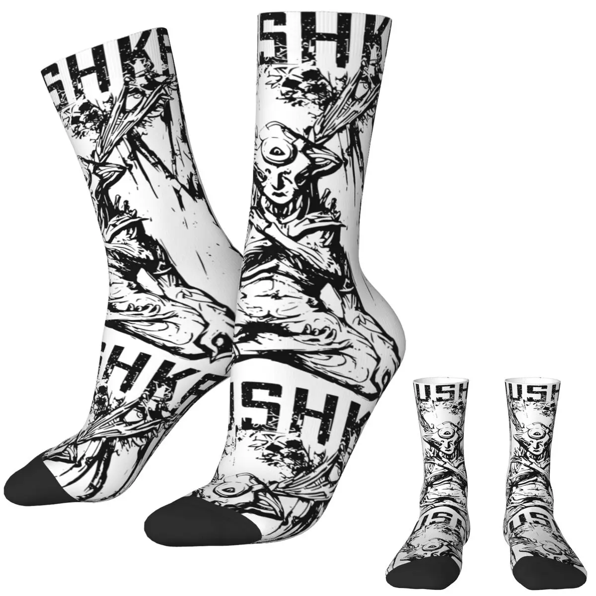 

God Vinushka Fear And Hunger Stockings Unisex Men Socks Warm Soft Socks Autumn Outdoor Sports Anti Skid Graphic Socks Gift