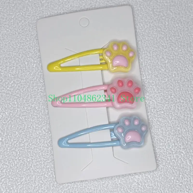 5asd 1pc/6pcs estetico Paw Hairpin for Woman Bangs Cotail Capodanno Capelli per capelli