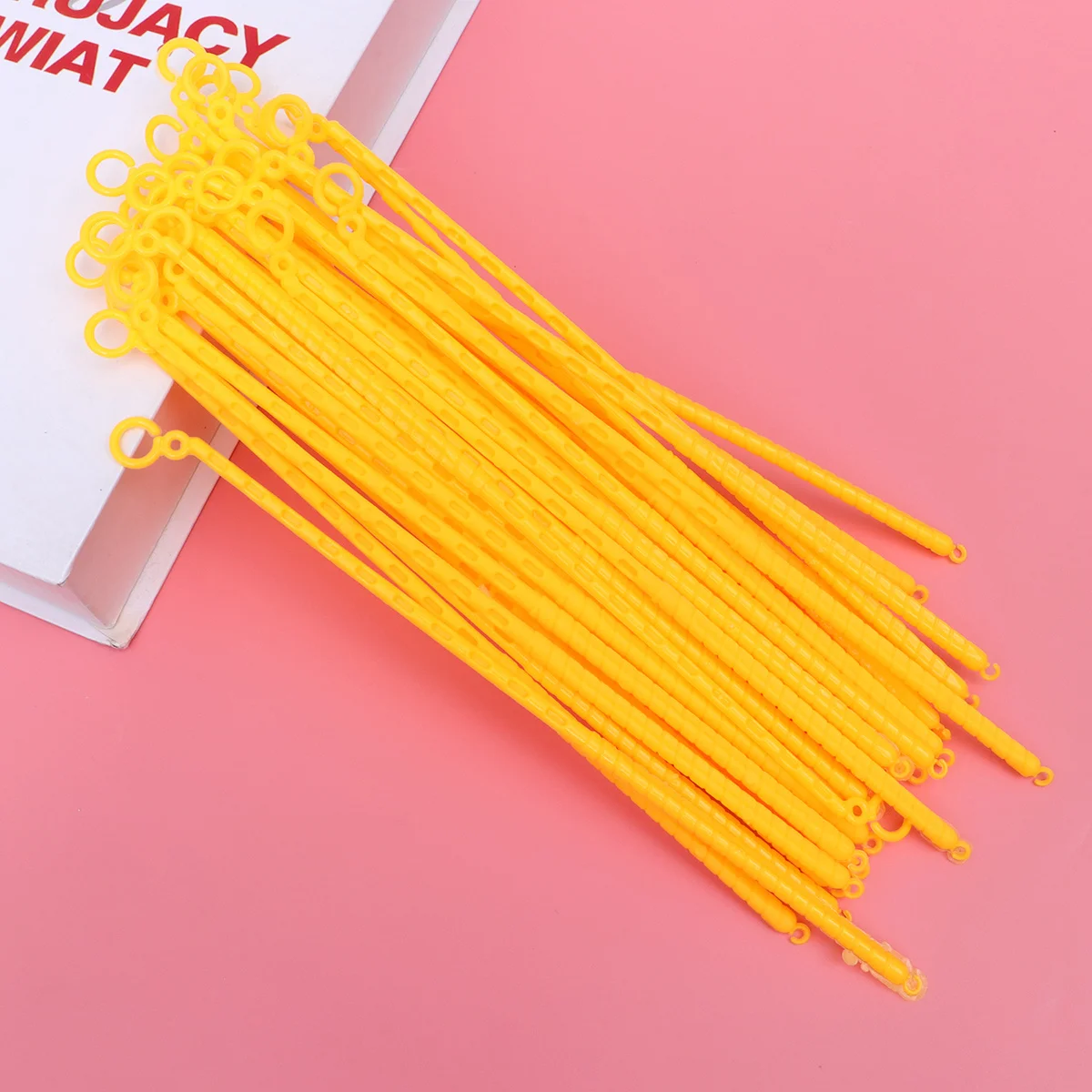 

100pcs 23Cm Handheld Lantern Stick Plastic Paper Lantern Handle Smooth Portable For Festival Party Gathering Decor Orange