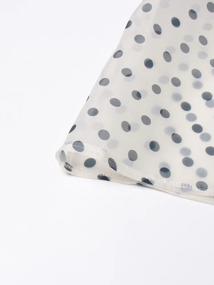 Chicever เสื้อโค้ทผู้หญิงลายจุดคอปกแขนยาว, เสื้อโค้ทแฟชั่นฤดูใบไม้ผลิ2024