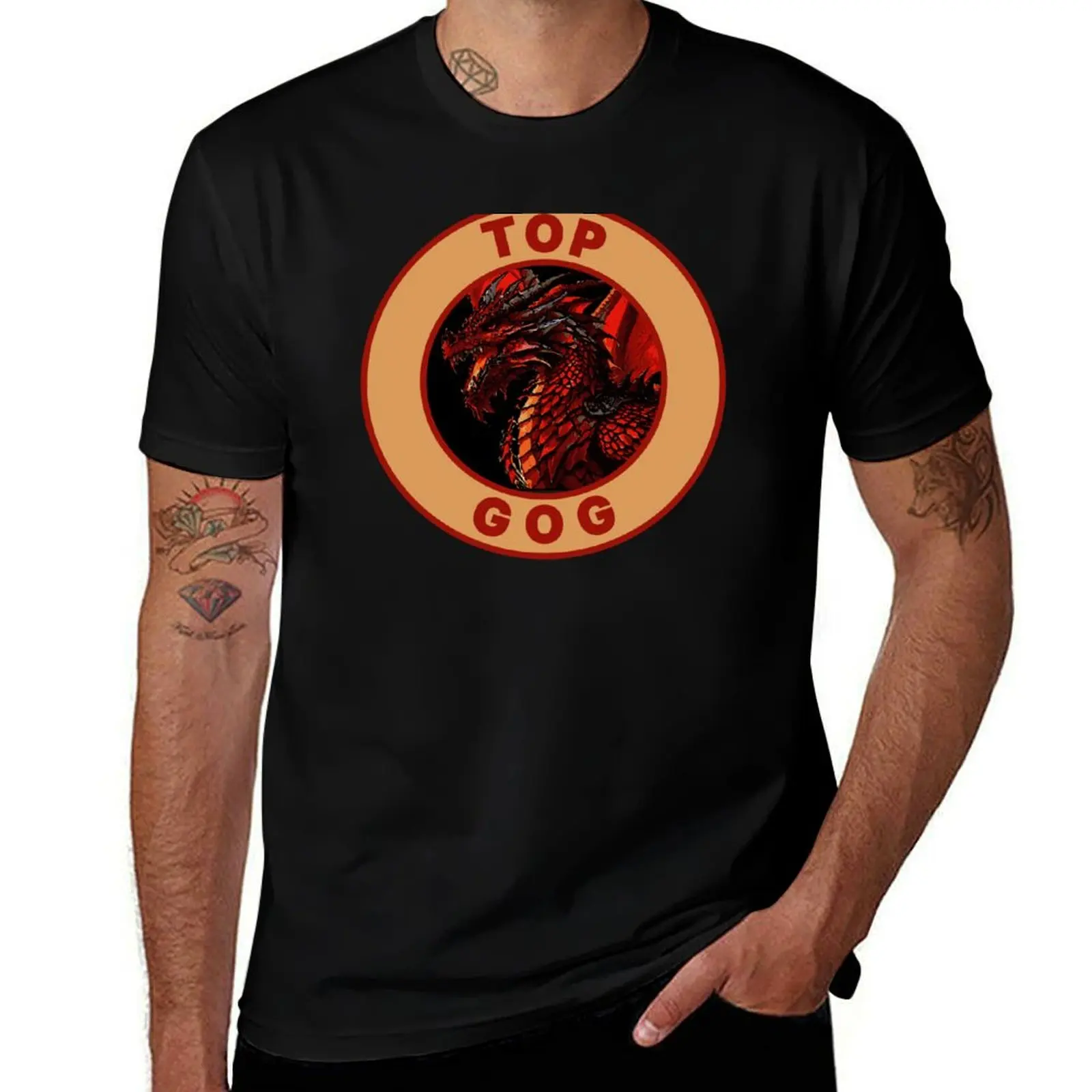 TOP GOG APRICOT T-Shirt Plus Size Solid Color T-Shirt