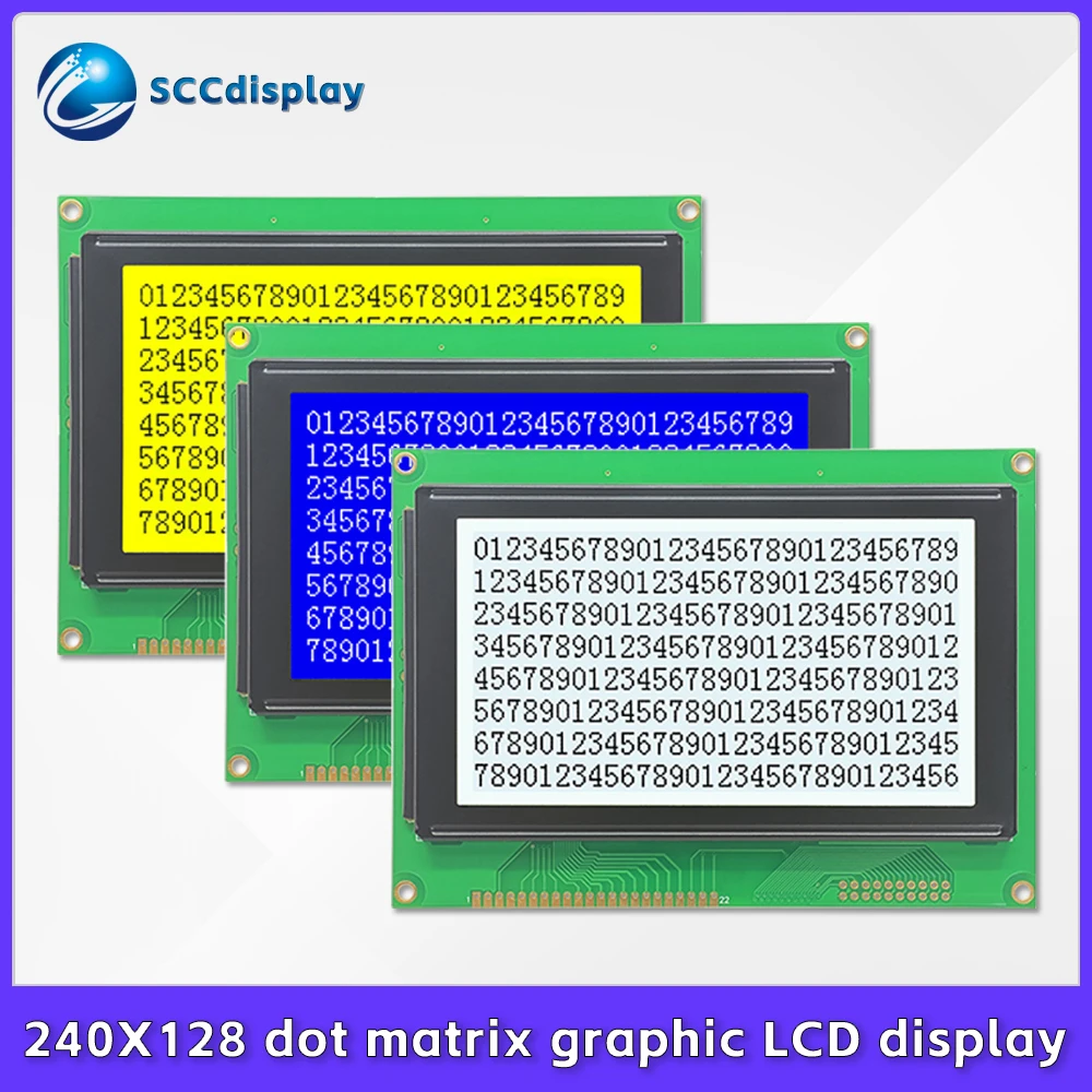 4.7-inch 240X128 Graph Lattice LCD Screen JXD240128B Monochrome Screen LED Backlight LCM Module T6963C/UC6963 Controller