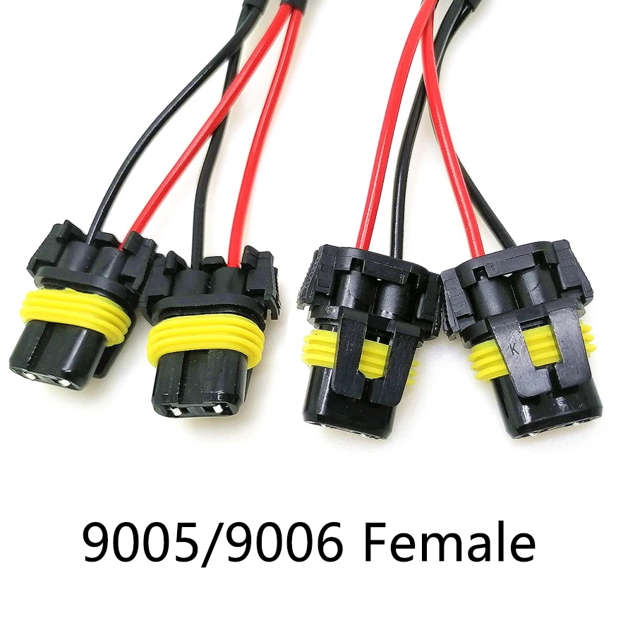 NHAUTP-Adaptador de conversión de arnés de cableado, adaptador macho a hembra, 2 piezas, 9005, HB3, 9006, 9006, DC12V