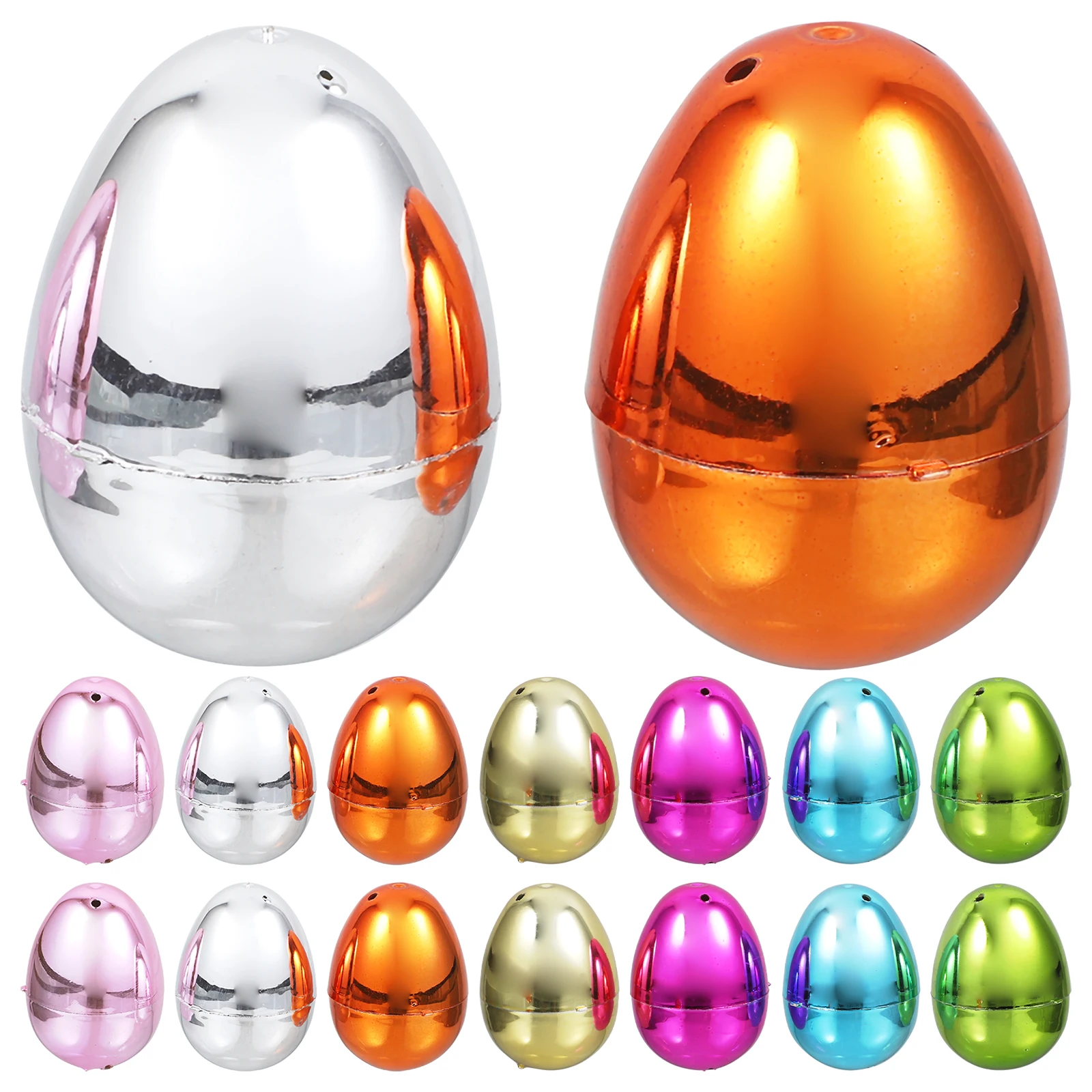

20 Pcs DIY Decorative Eggs Plastic Fillable Easter Eggs Mini Holiday Treat Container Candy Holder Party Decoration