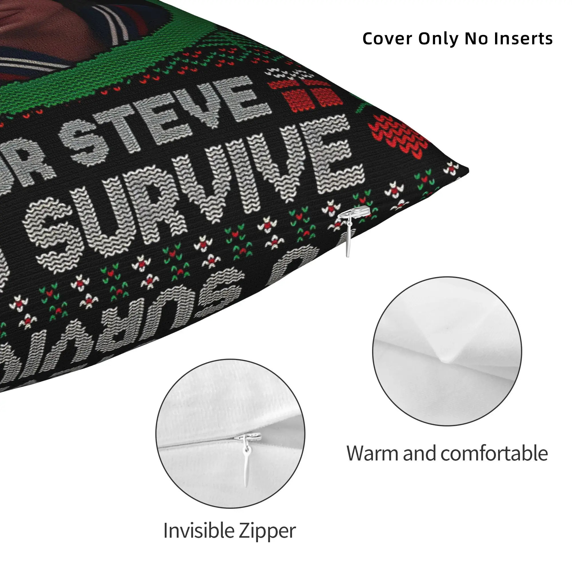 ديكور المنزل كل ما أريده لعيد الميلاد هو ستيف هارينجتون أكياس الوسائد الملحقات غطاء وسادة مربع متعدد الحجم