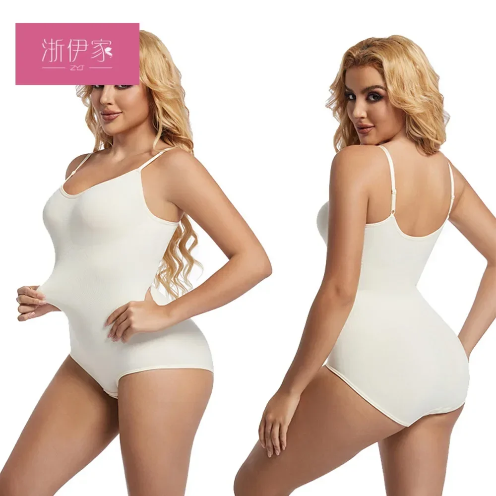 

Naisstoo Shapewear bodysuit tummy control hooks crotch full Body Shaper stree jumpsuit
