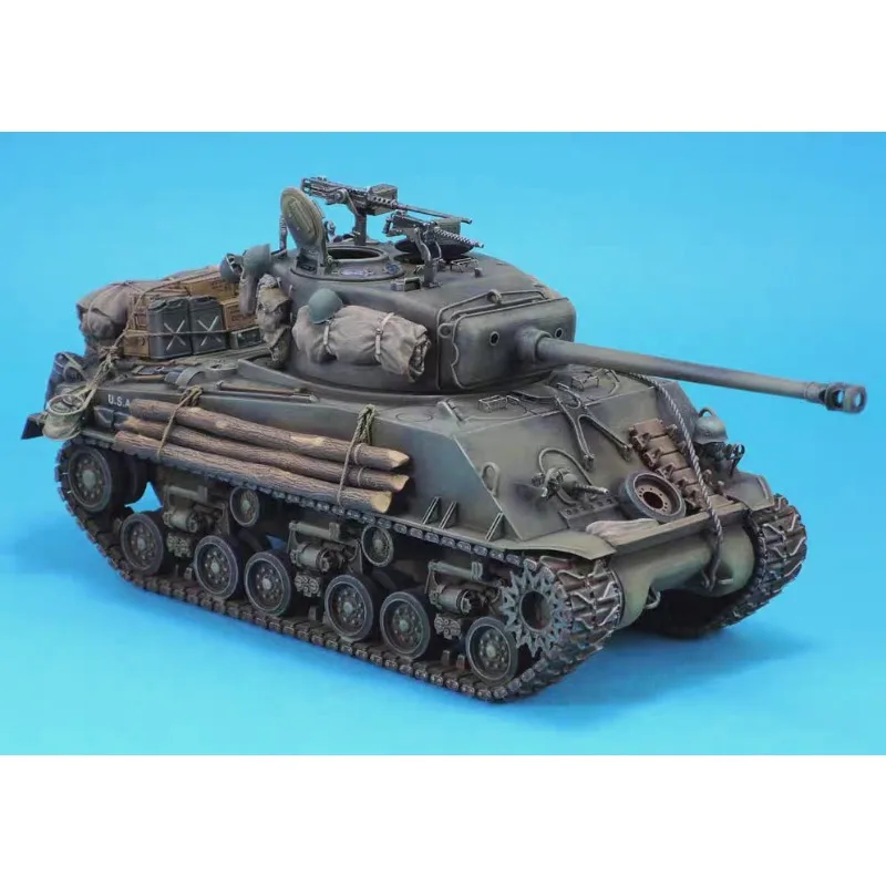 Zestaw modyfikacyjny z żywicy do czołgu Sherman Rage M4 w skali 1/35, pojazd bojowy opancerzony, zewnętrzne wyposażenie, amerykańska folia samochodowa, modyfikacja żywicy. — 2