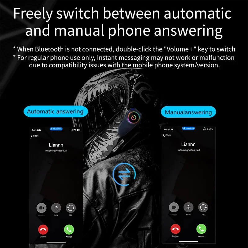 Intercomunicador para casco de motocicleta G1, auriculares BT5.4, 1000mAh, modo de reposo súper largo, 500m para 2 conductores, Intercomunicador para Moto