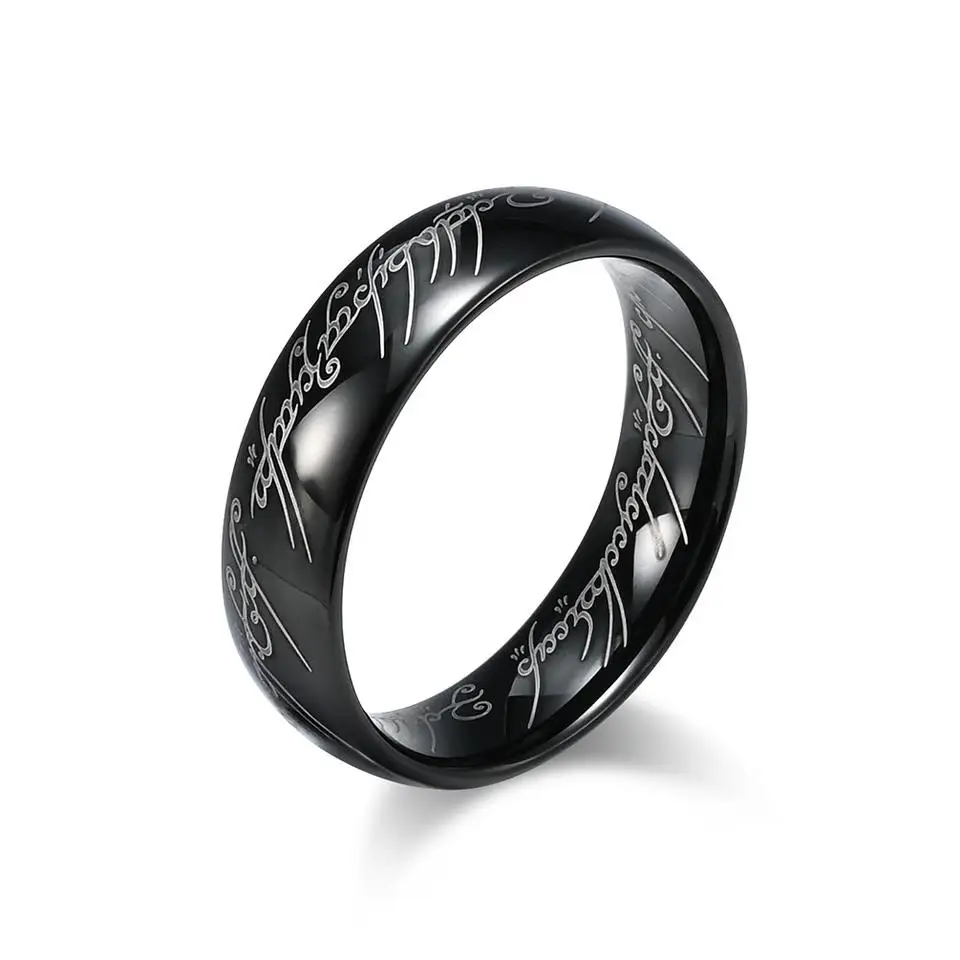2022 Hip Hop Game The Lord Rings 3 Colors Tungsten Ring Mens Punk Ring