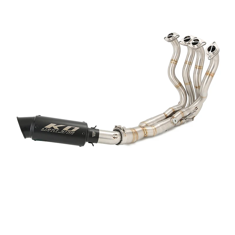 

Для Kawasaki Ninja ZX6R ZX636 2009-2024 полная выхлопная система мотоштекер средняя труба слипон 51 мм глушитель