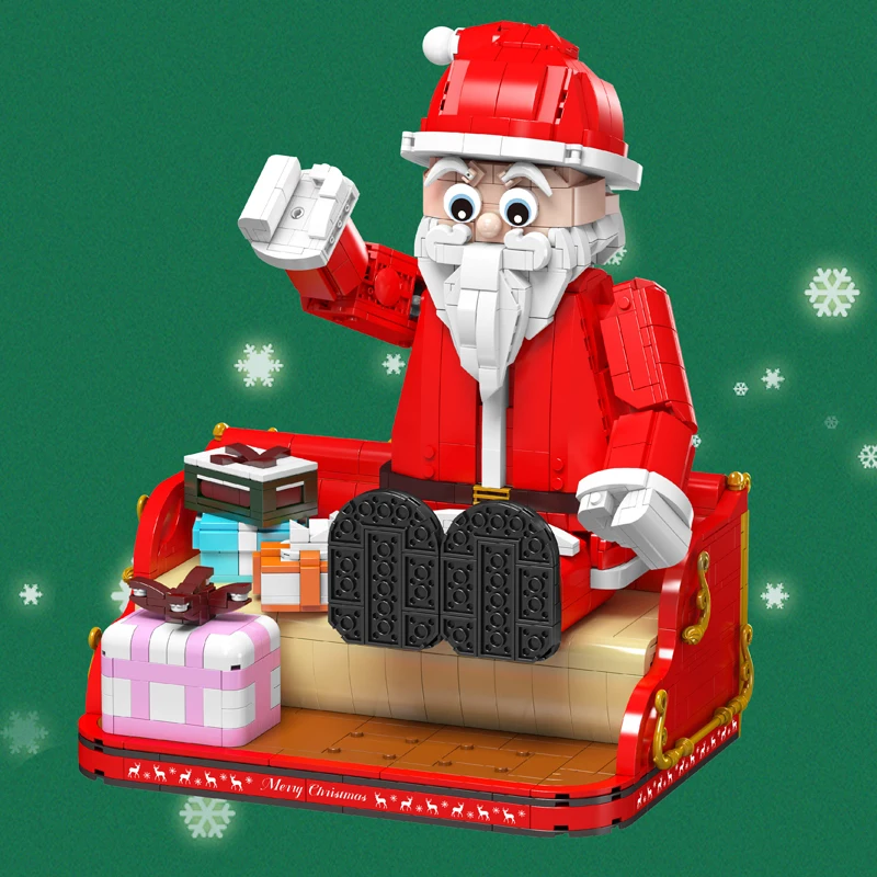 MOULD KING 10072 MOC The Santa Claus Christmas Decoration Building Blocks Bricks DIY Puzzle Assembly Toy Christmas Gift For Kids