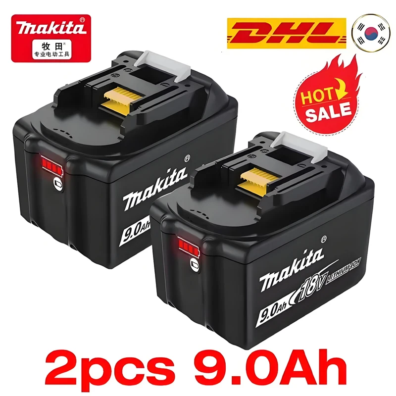 BL1850 ماكيتا 18 فولت 9ah البطارية الأصلية bl1830 bl1860 bl1850B بطاريات أداة متوافقة مع ماكيتا 18 فولت طاحونة لاسلكية
