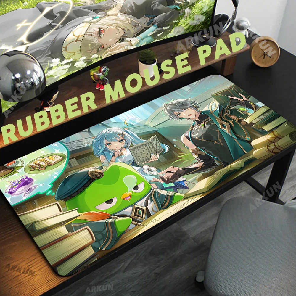 

Large 90x40 Kawaii Cute Girl Faruzan Cool Alhaitham Popular Genshin Impact Gaming Mouse Pad Laptop Computer Gamer Keyboard Mat