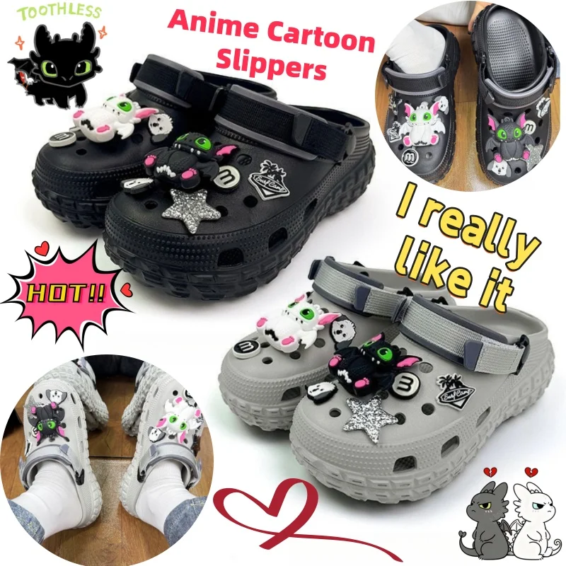 

Dragon Taming Master Anime Cave Shoes Couple's Breathable Non slip Sandals Men's and Women's Sports and Leisure Baotou Slippers