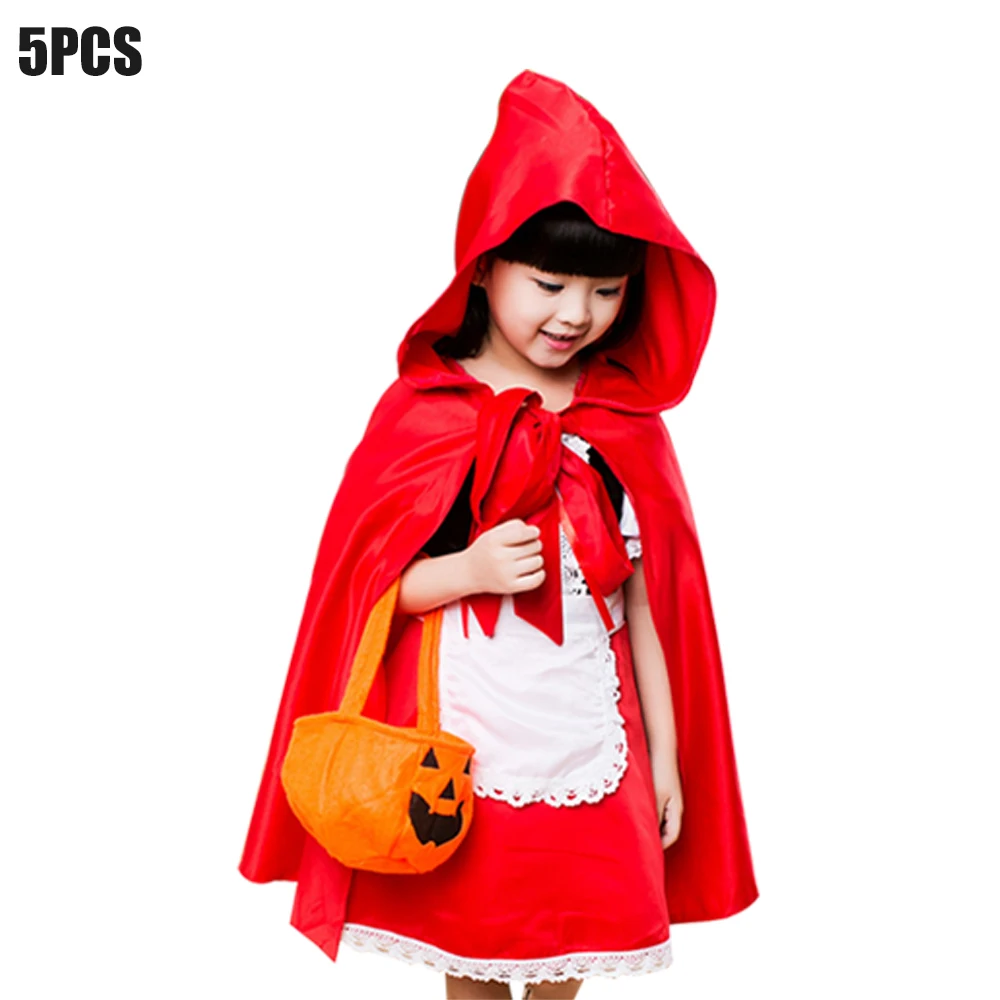 Halloween Girl Vampire Costume Merlina Wednesdy Cosplay Fancy Carnival Party Children Disguise Outfits Little Red Riding Hood