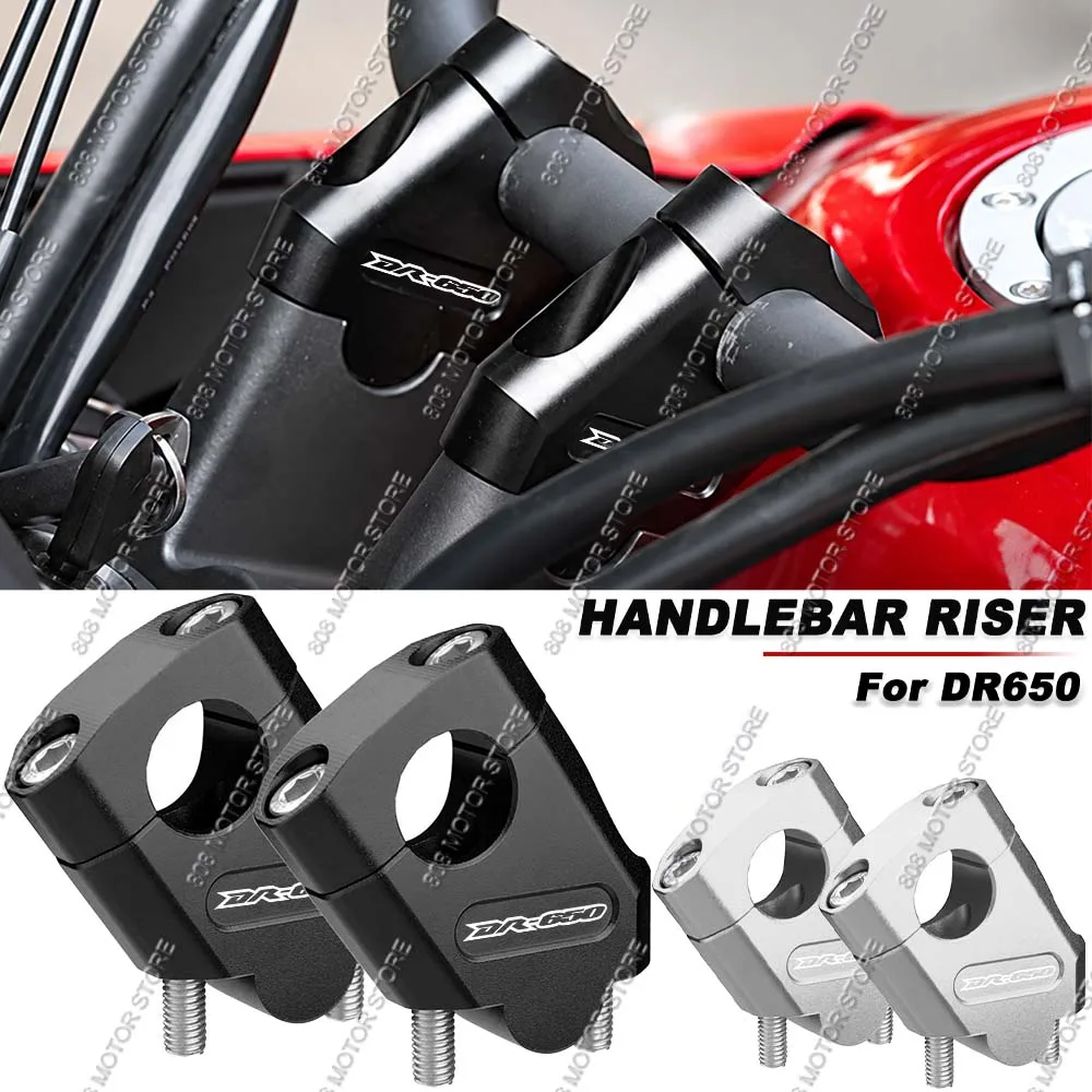 For DR650 Motorcycle Handlebar Riser Bar Mount Handle Clamp Better Upright Position