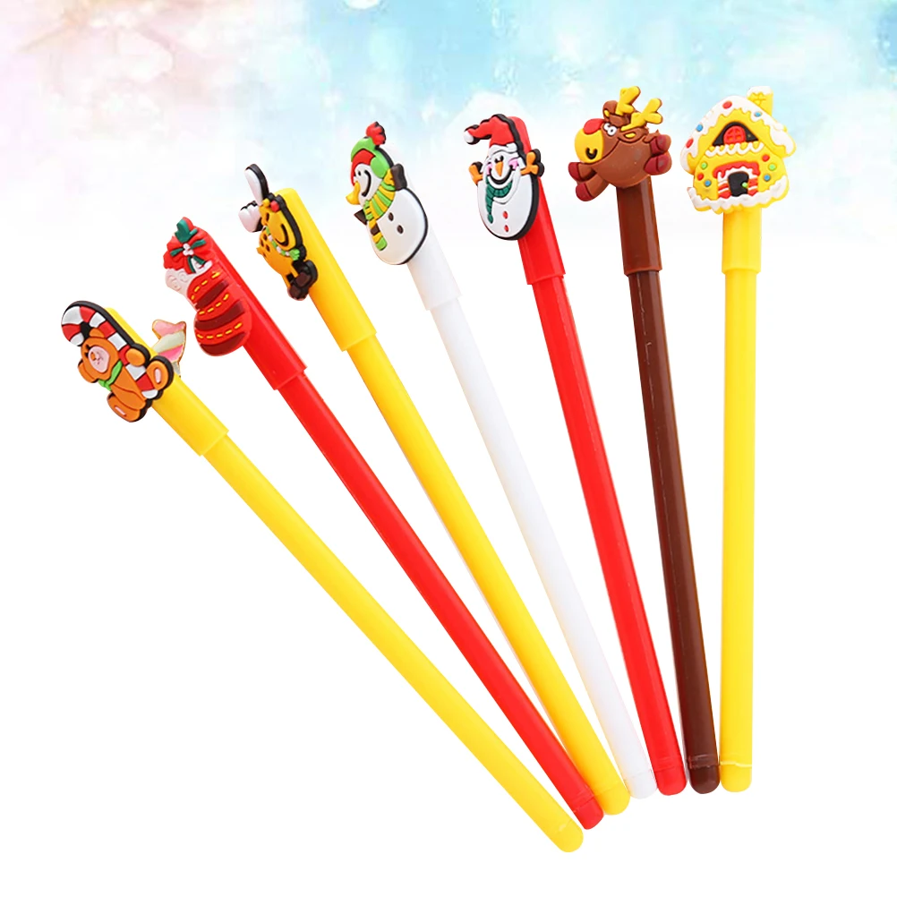 

28 Pcs Gel Pen Pens Stationery Water Based Writing Christmas Xmas Gift Kids Students Cute Design Long Use Fine Tip