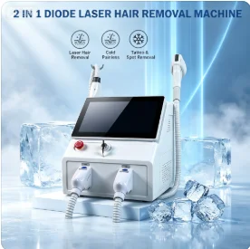 2IN1 808 Diode Picosecond Laser Machine 755/808/810/830/940/1064nm Ice Hair Removal Tattoo Spot Removal Salon Beauty Equipment